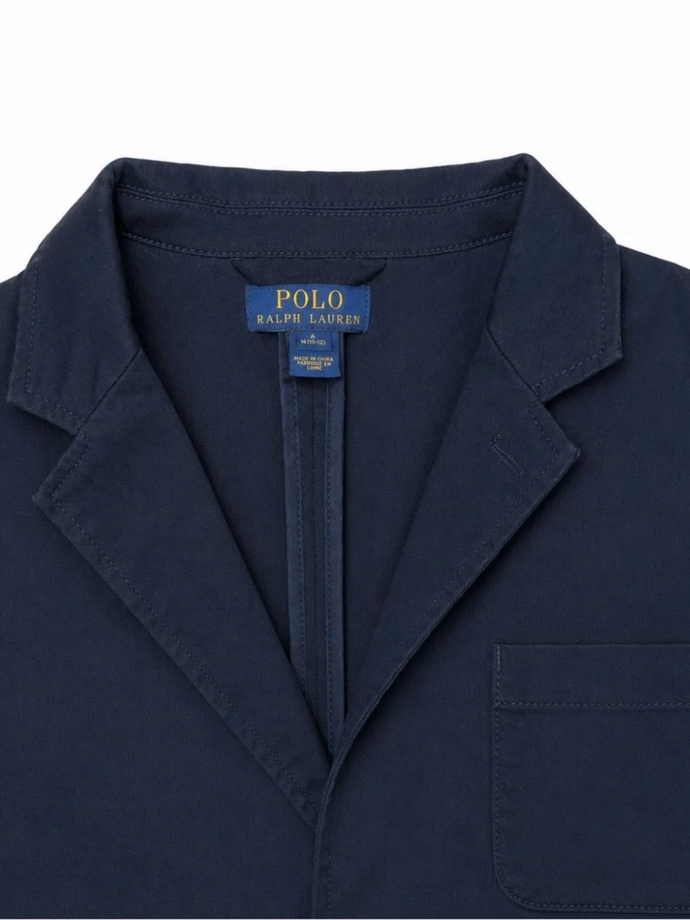 Polo Ralph Lauren Boys Navy Blazer 14-16 Cotton Academia Sport Coat Preppy